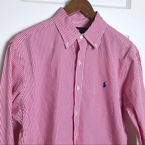 Ralph Lauren #456 Striped Long Sleeve Dress Shirt - Picture 2 of 4